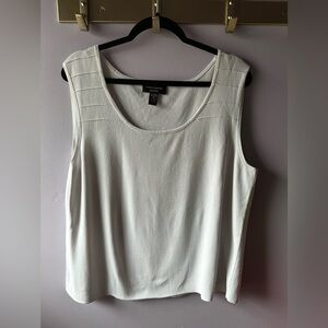 Cable & Gauge White Sleeveless Top Size 2X